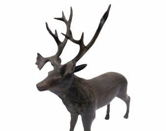 ヴィンテージブロンズ彫刻の鹿の像 - Etsy 日本