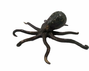 Miniature The Legend Kraken , Miniature Kraken Sculpture , Kraken Figurine ,  bronze Octopus sculpture, animal figure , birthday gift.