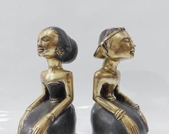 Miniatura humana, miniatura de la pareja de escultura, boda, escultura de bronce, estatua de la pareja, estatua de bienvenida.