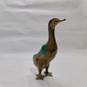 Bronze sculpture of a duck