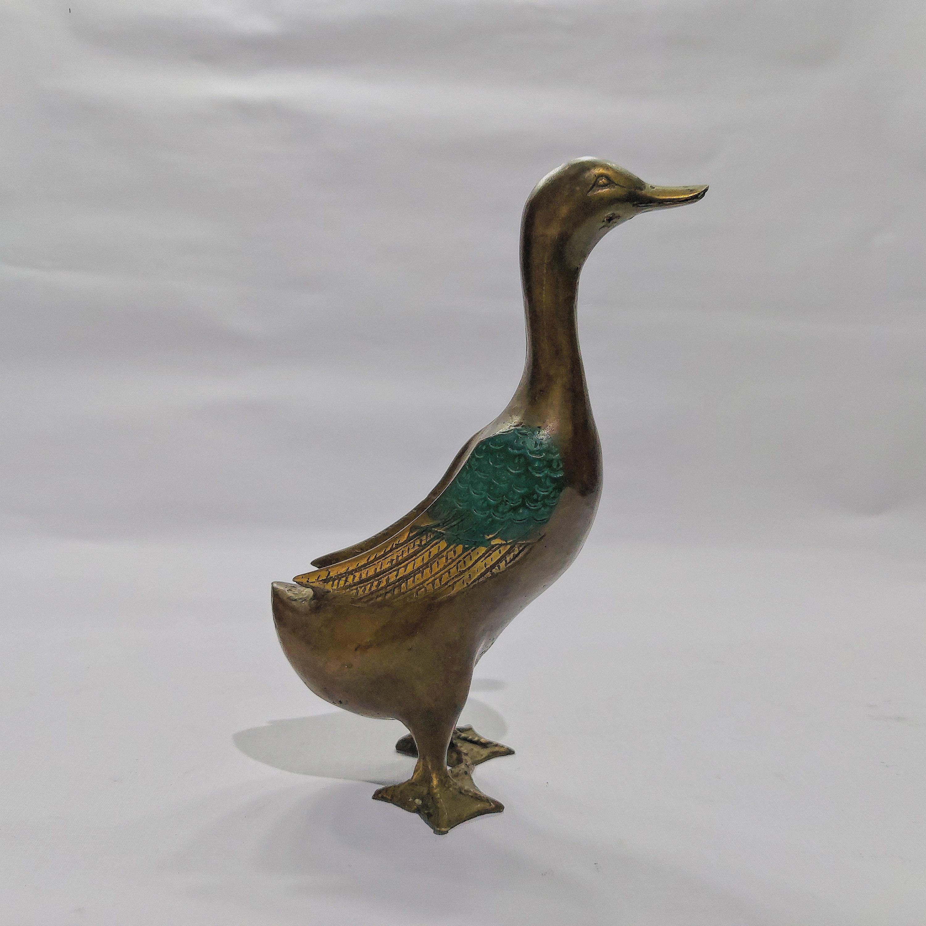 Bronze Sculpture of a Duck Etsy