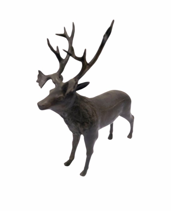 鹿の像、鹿のブロンズ、ブロンズ像、動物のフィギュア、ブロンズ彫刻