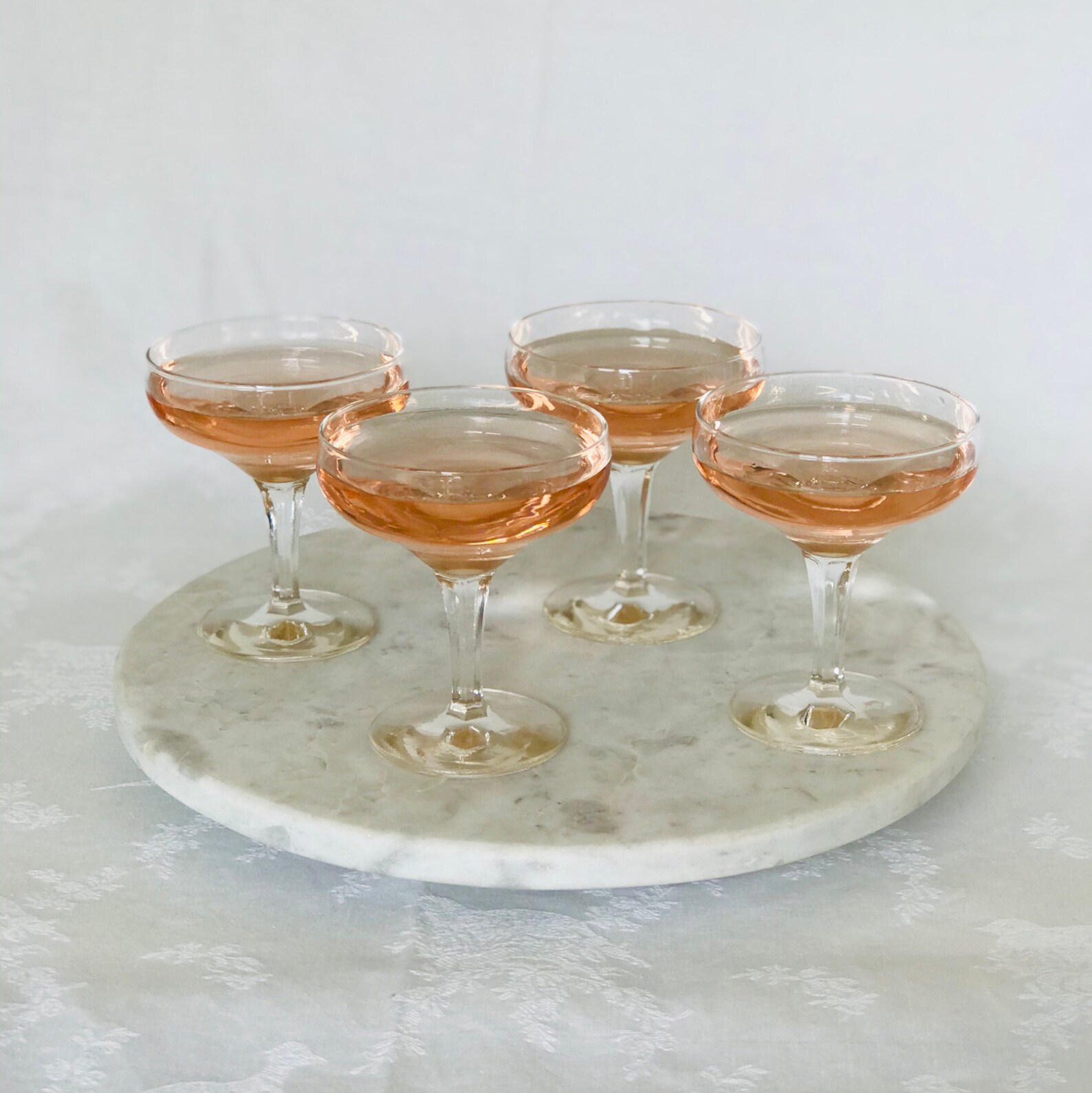 4x Vintage Gatsby style champagne coupe glass with faceted Etsy