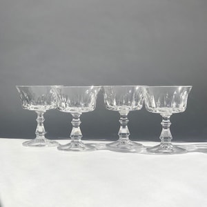 4x Vintage crystal coupes
