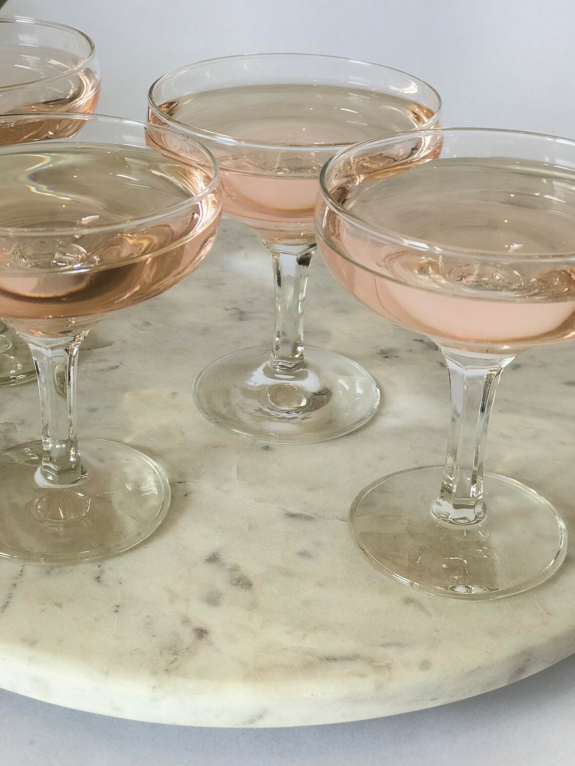 4x Vintage Gatsby style champagne coupe glass with faceted | Etsy