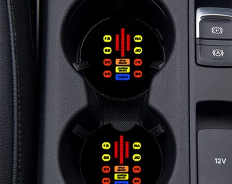 K.I.T.T Knight Rider inspired Car Cup Holder Coaster/ Becherhalter Untersetzer Neopren