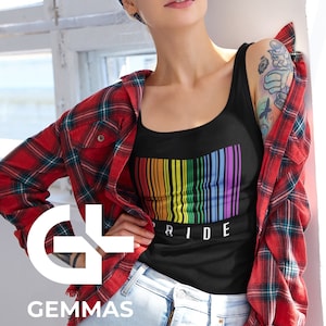 Pride Barcode (Tank Top)  || LGBT T-shirt || Pride T-shirt || Rainbow T-shirt || LGBT Gift Idea || Cute Pride T-Shirt