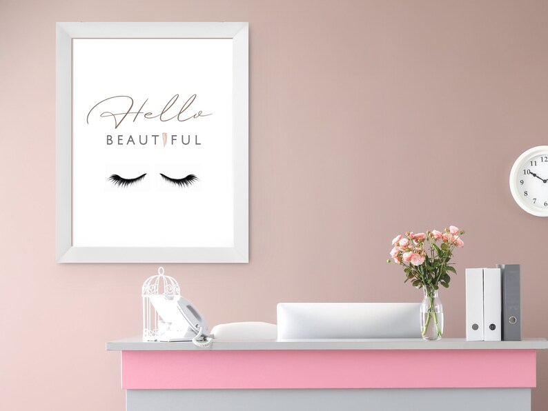 Beauty Salon Decor Wall Art Makeup Studio Wall Art Fashion Etsy