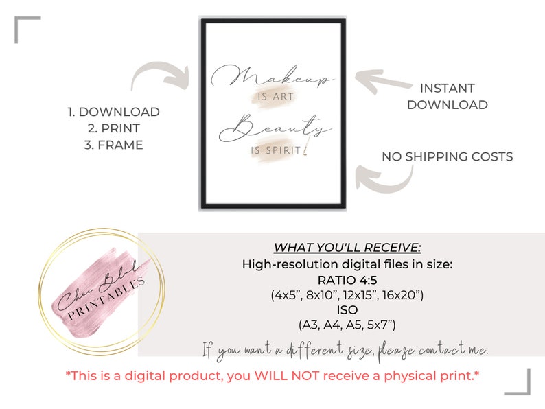 Beauty Salon Decor Wall Art Makeup Studio Wall Art Fashion Etsy