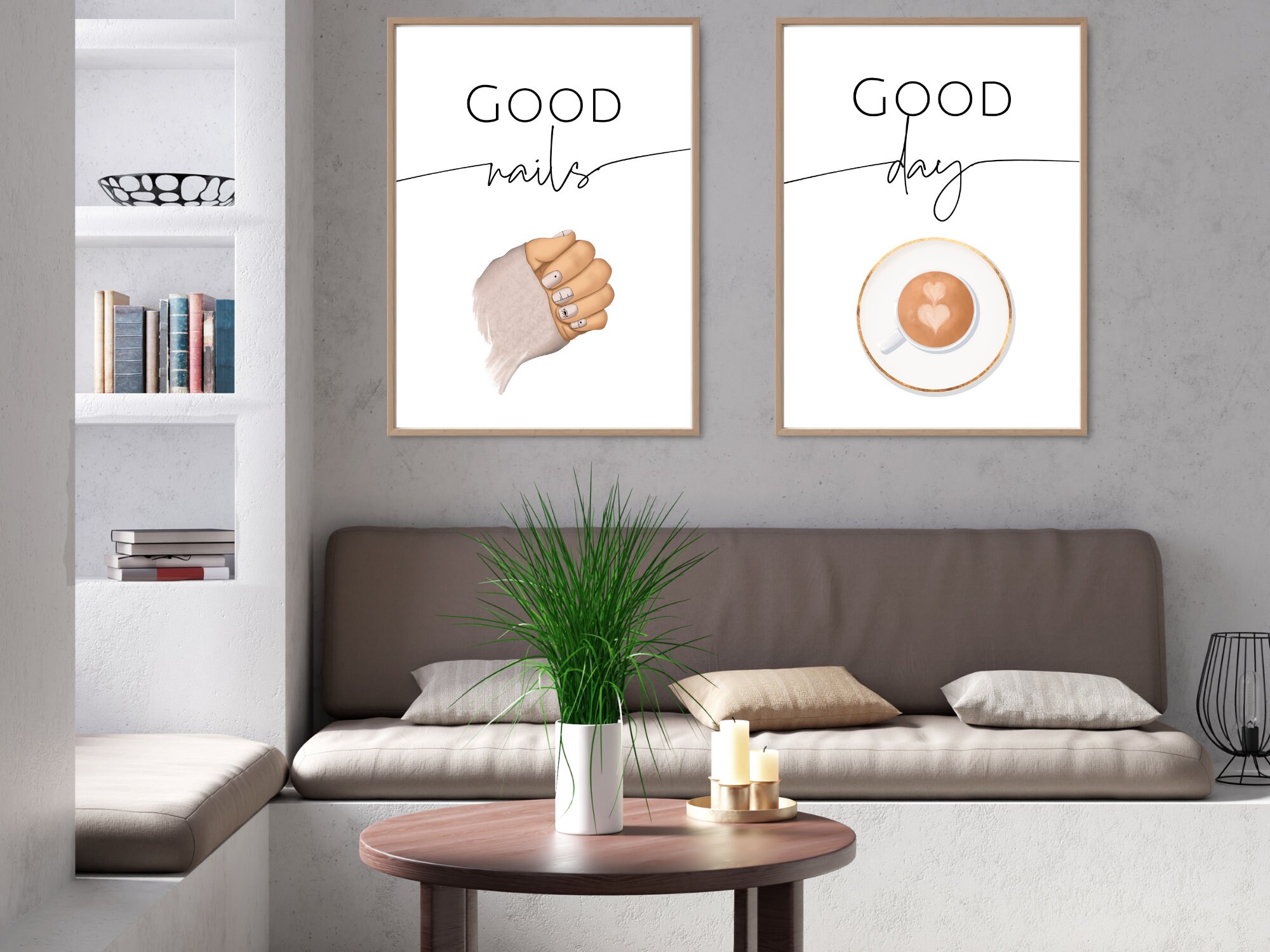 Nail Salon Decor Wall Art Set of 2 Beauty Salon Wall Art | Etsy