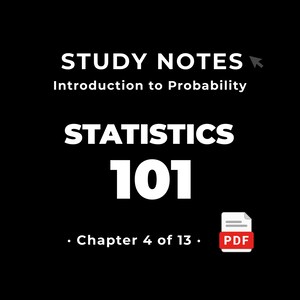 Statistics 101 — Introduction to Probability • Study Notes PDF • Cheat Sheet • #4