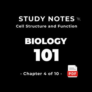 Biology 101 — Cell Structure & Function • Study Notes PDF • Cheat Sheet • #4