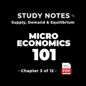 Microeconomics 101 — Supply, Demand & Equilibrium • Study Notes PDF • Cheat Sheet • #3
