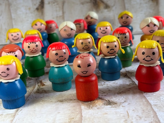 Fisher Price Little People - Vintage 1960s-1970s - Wood Body