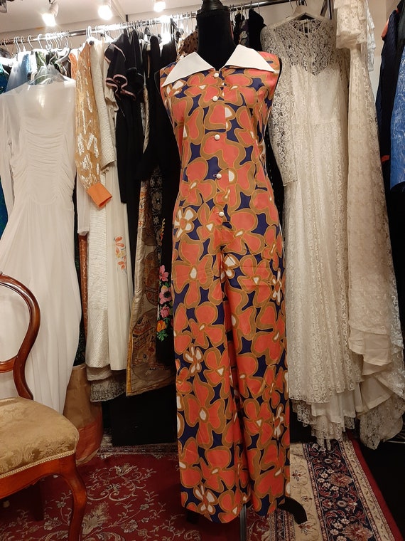 Flower power jumpsuit 1970's