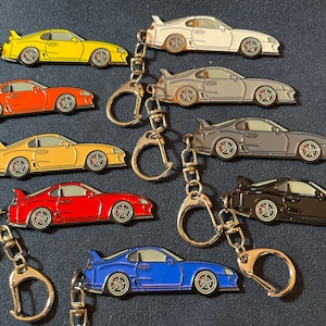 Toyota Supra Mk4 (93-98) Keychains enamel on Metal 9 colors available