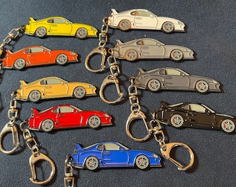 Llaveros Toyota Supra Mk4 (93-98) esmaltados sobre metal 9 colores disponibles