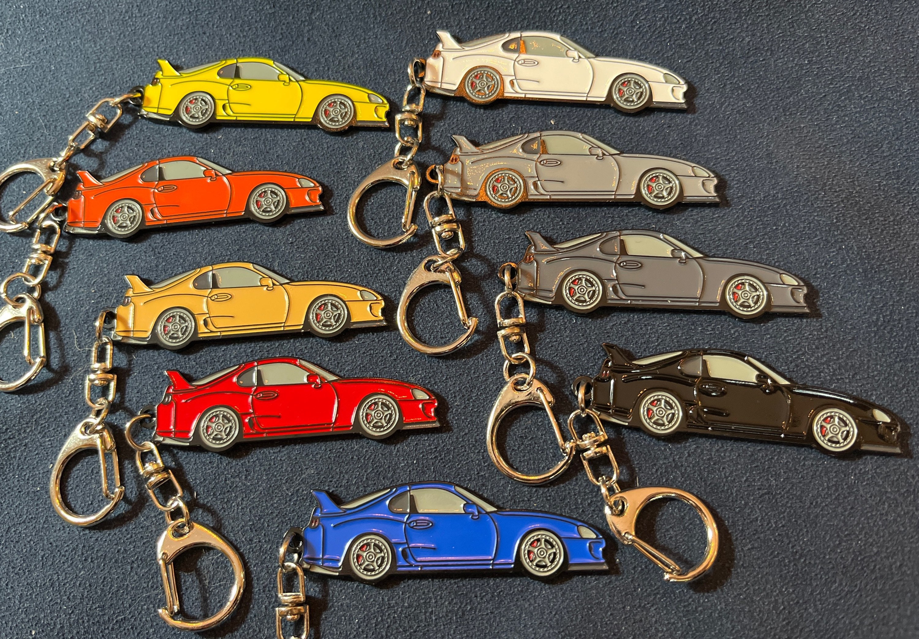 Toyota Supra Mk4 (93-98) Keychains Enamel on Metal 9 Colors