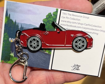 ND #Miata #MX5 RED Enamel on Metal #Keychain