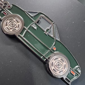 NA Miata MX5 BRG Hardtop keychain British Racing Green Auto Baked Enamel Key Chains Key Rings Mazda