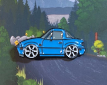 NA Mazda Miata esmalte MX5 pin de solapa automático aparece en la parte superior de la ciudad. AZUL CLARO ¡Colecciónalos!