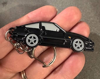 Nissan 300ZX-Z31 Enamel on metal #BakedEnamel #Keychains BLACK Enamel
