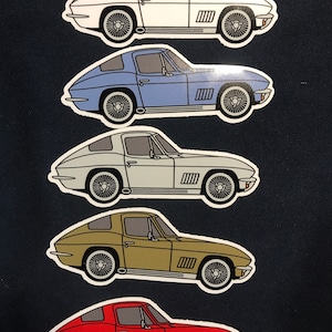Corvette Stingray C2 STICKERS Coupe 5 Colors