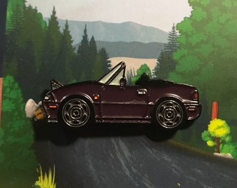 Pin de solapa automático esmaltado Miata NA MX5 MERLOT ¡Colecciónalos! Mazda descapotable