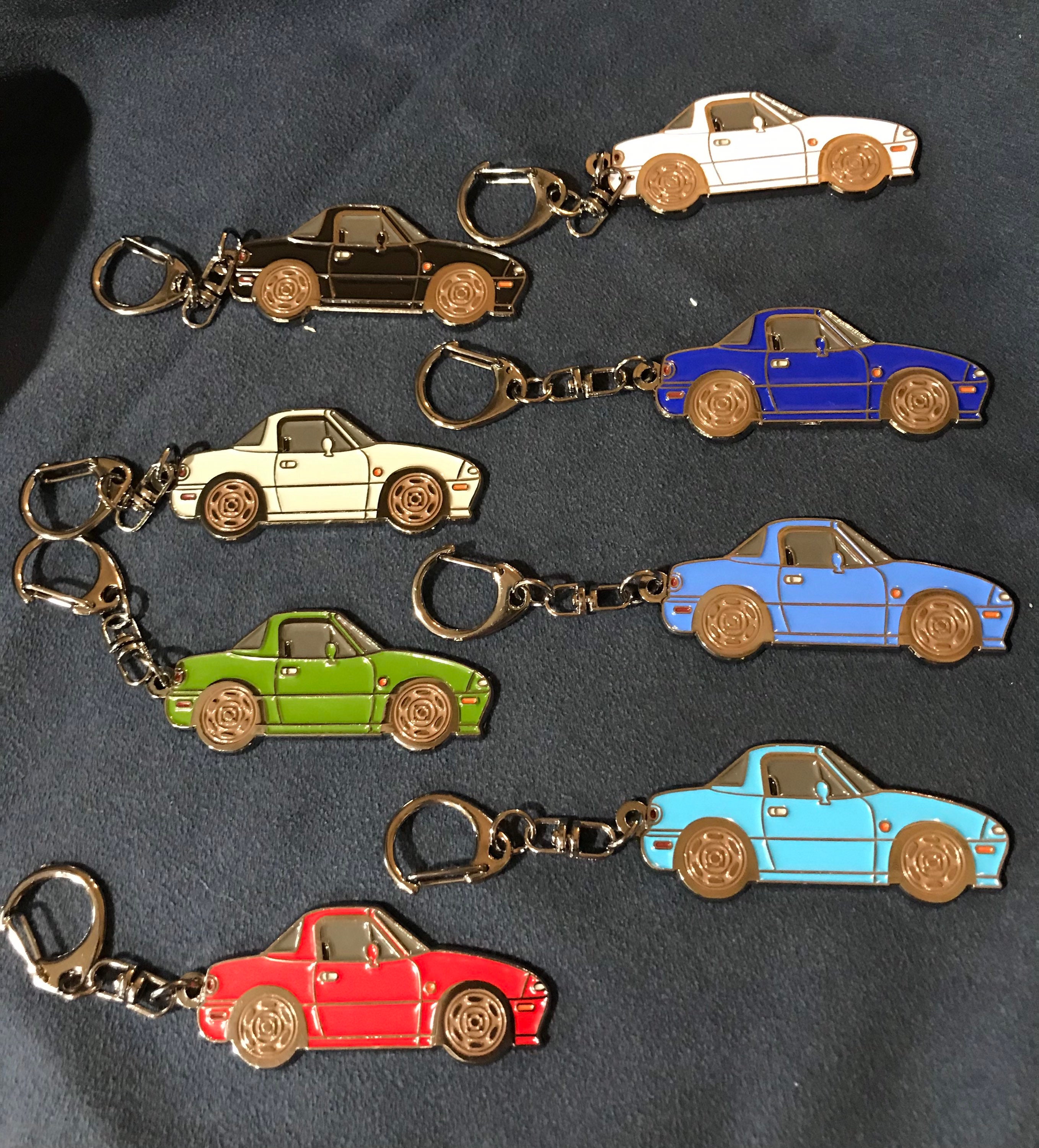 NA Miata keychain Montego Blue Auto Baked Enamel Key Chains Etsy