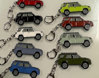 Keychain, Toyota 4Runner TRD Pro, SR5, Limited 5th gen, choose your color! key chain, enamel, great gift for  enthusiasts!  SUV Overlander