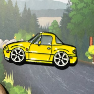 Enamel Auto Pins NA SUNBURST YELLOW Miata MX5 Roadster Pin