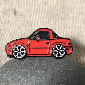 Enamel Auto Pins - NA RED Miata MX5 Roadster Lapel Pin