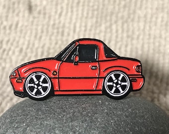 Pines automáticos de esmalte - NA RED Miata MX5 Roadster Lapel Pin