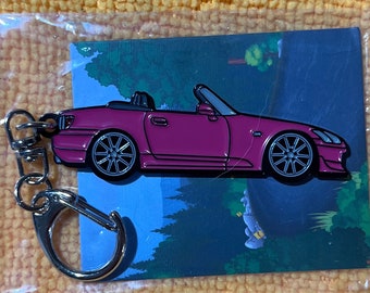 Honda S2000 Pink Tear Drop Metal Key Ring Honda S2000 Pink Tear Drop Metal Key Ring