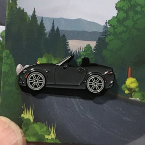 ND Mazda Miata MX5 Enamel Auto Lapel Pin DARK GRAY Collect them!
