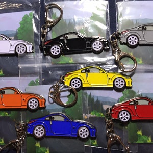 Enamel on Metal 350Z for Nissan Datsun Keychains available in 7 Colors