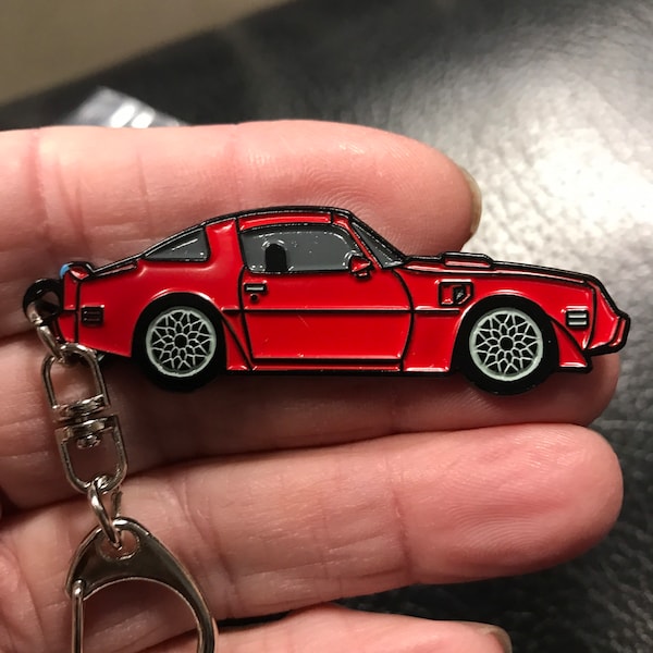 Mid 70’s Pontiac Trans Am Enamel on Metal Keychains 5 Colors Available