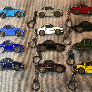 NA Mazda Miata Hardtop MX5 Auto Key Chains Key Rings 12 Colors NEW