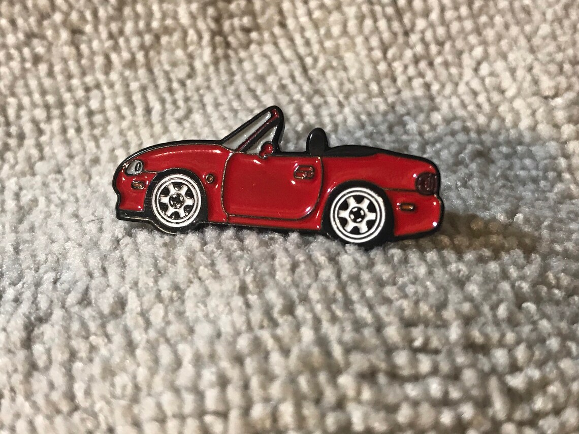 NB RED Enamel Auto Pins Miata MX5 Roadster Lapel Pin NB Red Etsy