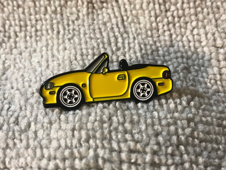 NB Yellow Enamel Auto Pins Miata MX5 Roadster Lapel Pin NB Etsy