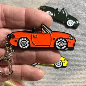 NB Miata Keychain  Baked Enamel #Keychains car great gift! MX5, roadster, Eunos,