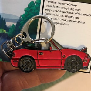 NA Mazda Miata Keychain RED MX5 Top Down Lights Up