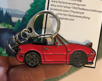 NA Mazda Miata Llavero ROJO MX5 De arriba hacia abajo se ilumina