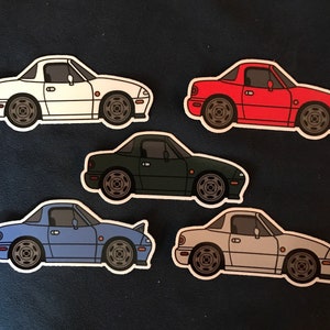 Mazda Miata Hardtop MX5 Mk1 Eunos STICKERS, car decal, roadster, 5 Colors available