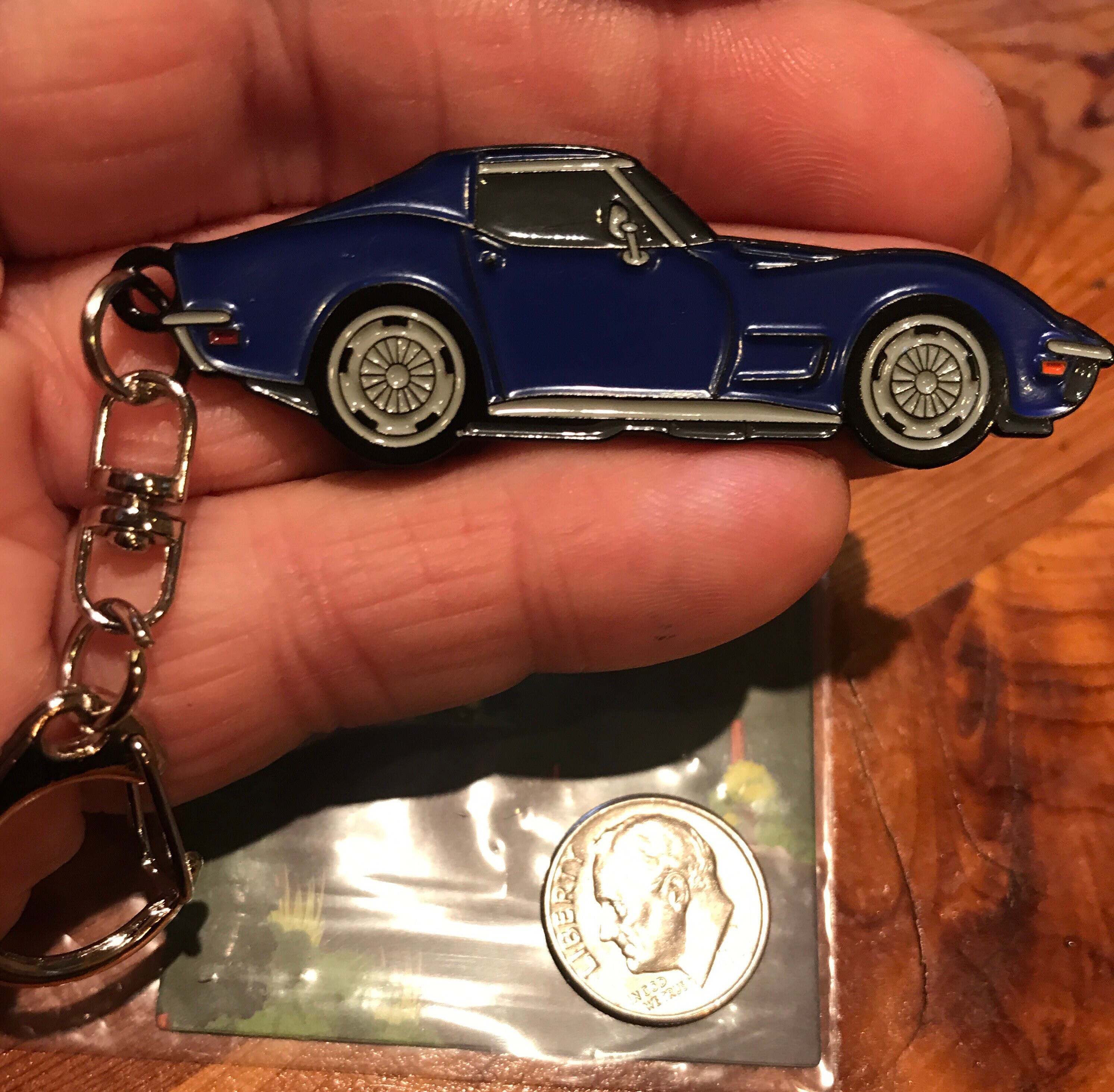 C3 shop corvette keychain