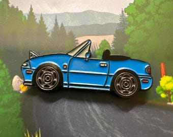 NA Mazda Miata MX5 ¡Capota bajada y ventanas emergentes! Pin de solapa esmaltado para automóvil AZUL MARINO ¡Colecciónalos!