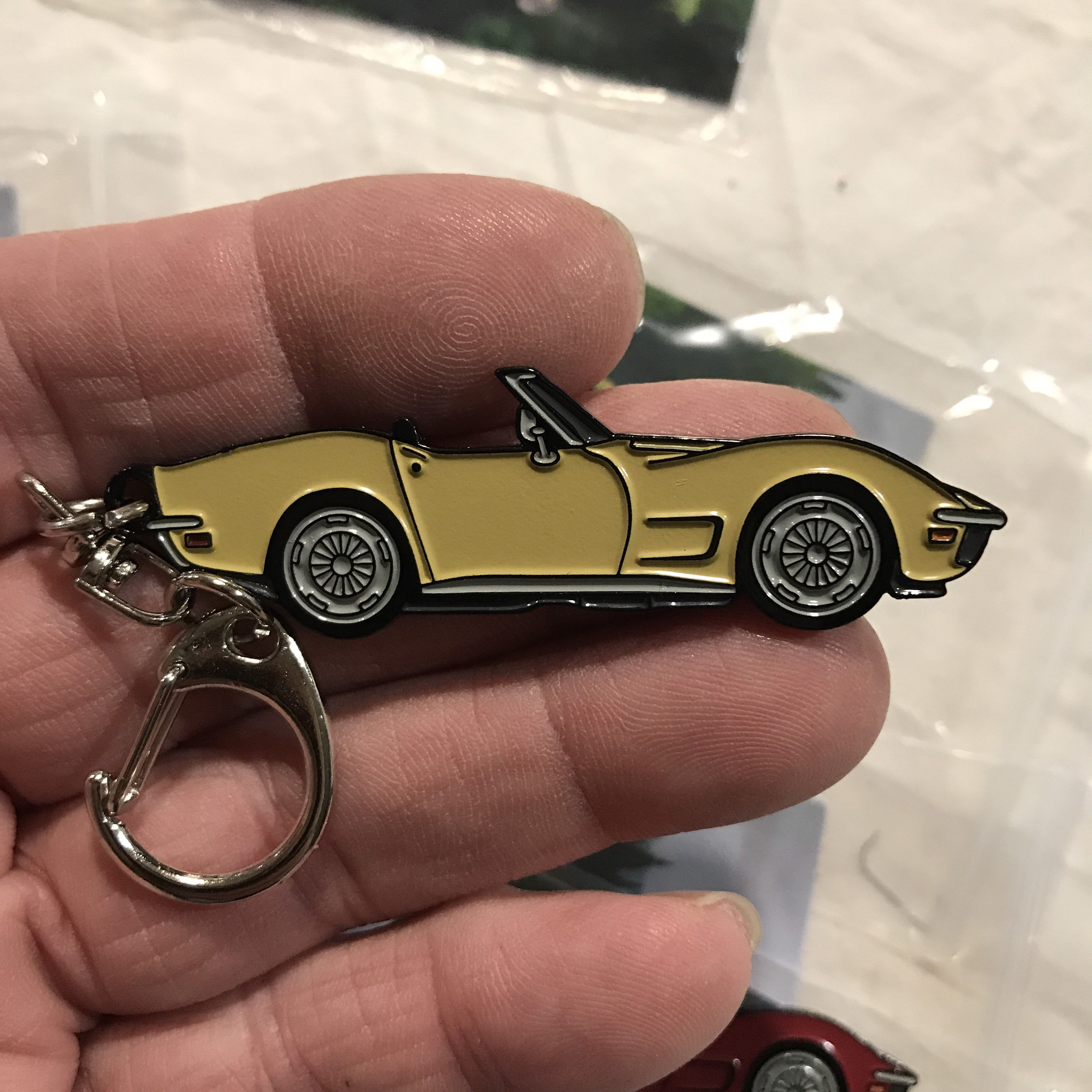 C3 Corvette Baked Enamel Keychains GOLD Stingray Etsy
