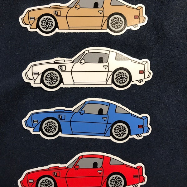 70’s Pontiac Firebird Trans Am STICKERS 4 colors available