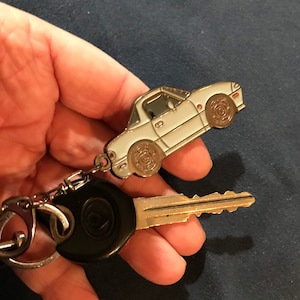 NA Mazda #Miata #MX5 SILVER Auto Baked Enamel #KeyChains Key Rings NEW