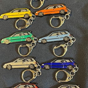 Honda Civic EF Hatchback Keychain - enamel on Metal -9 colors available